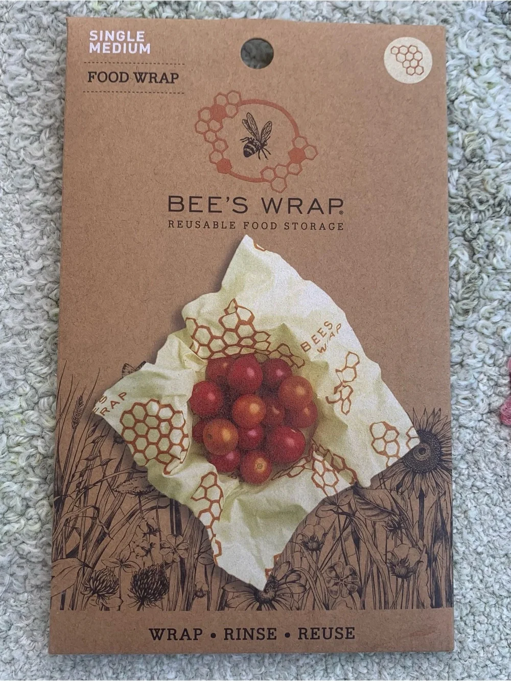 Lot of 3 Bee's Wrap Reusable Food Storage Wraps